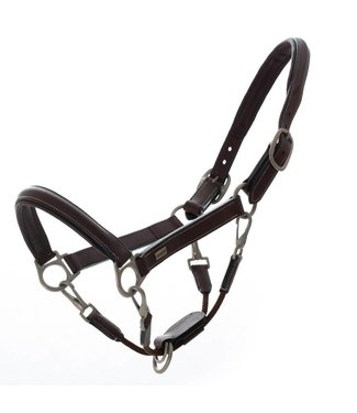 LEATHER HEADCOLLAR WITH FABRIC - NAVY